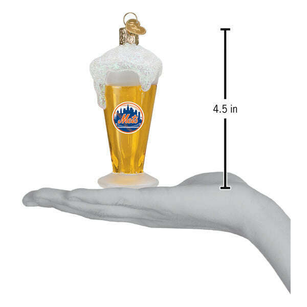 Old World Christmas Mets Glass of Beer Blown Glass Ornament
