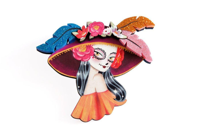 Mexican Catrina Brooch by LaliBlue - Quirks!