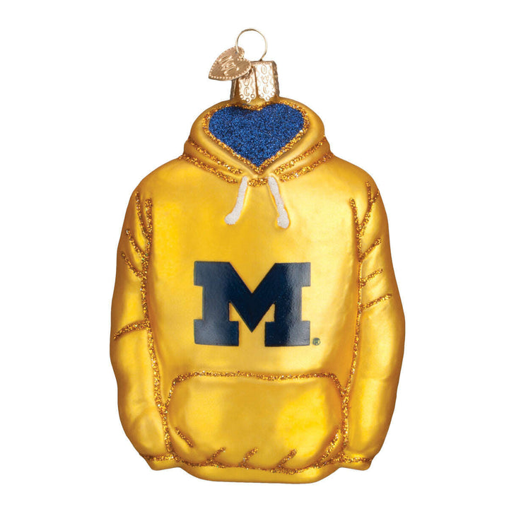 Old World Christmas Michigan Hoodie Blown Glass Ornament
