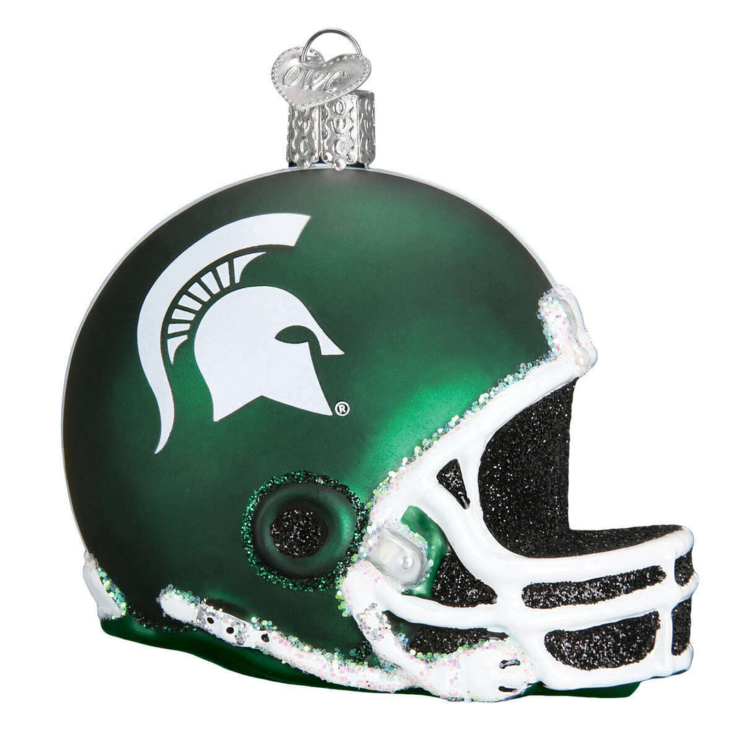Old World Christmas Michigan State Helmet Blown Glass Ornament