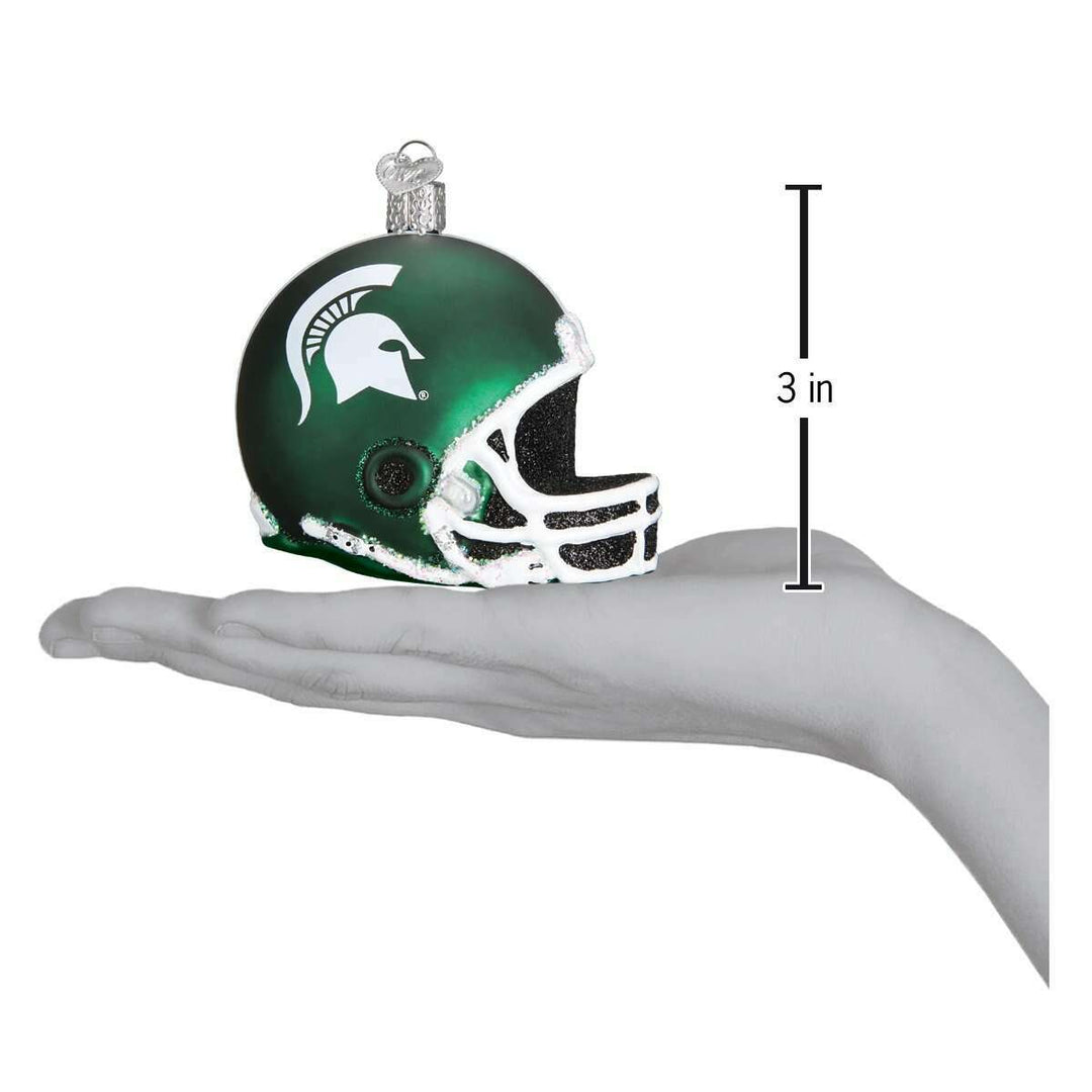Old World Christmas Michigan State Helmet Blown Glass Ornament