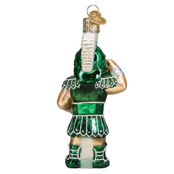 Old World Christmas Michigan State Sparty Blown Glass Ornament