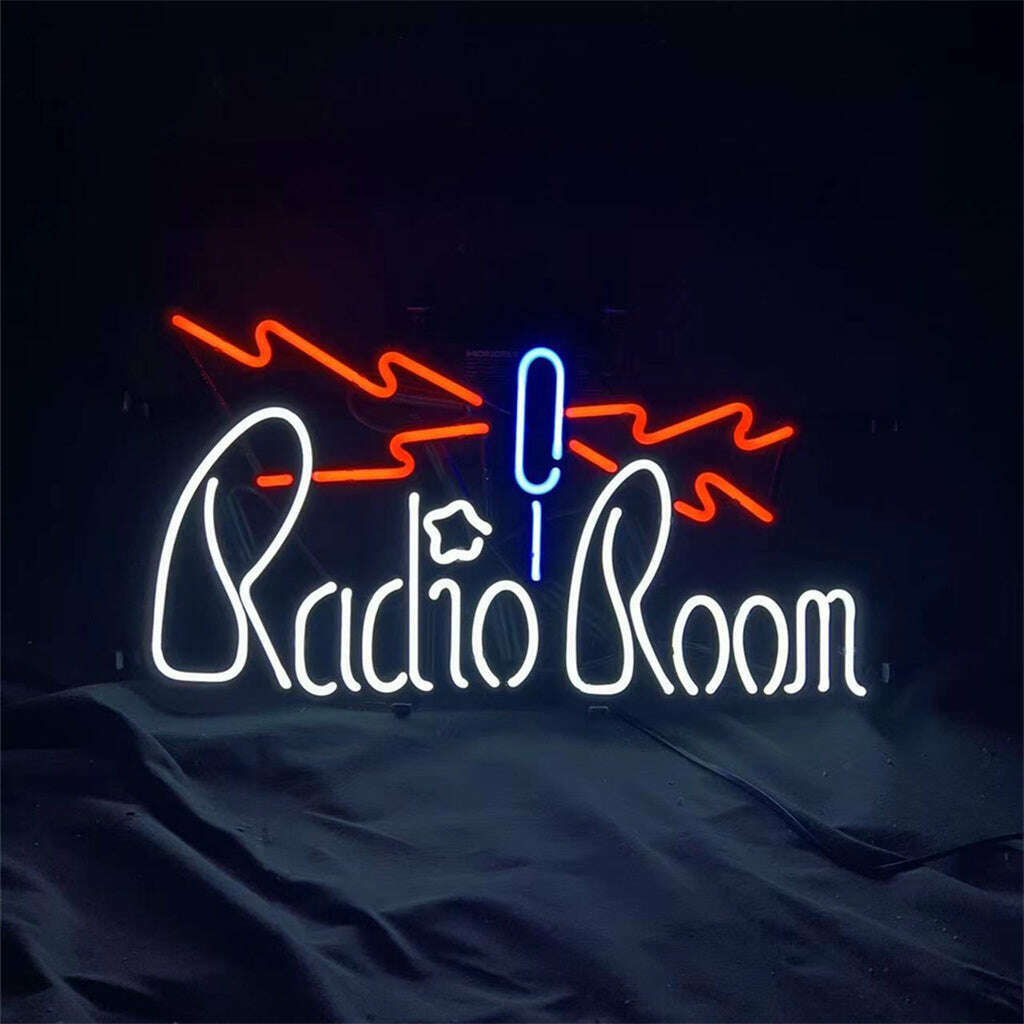 Microphone Radio Room Neon Light Sign