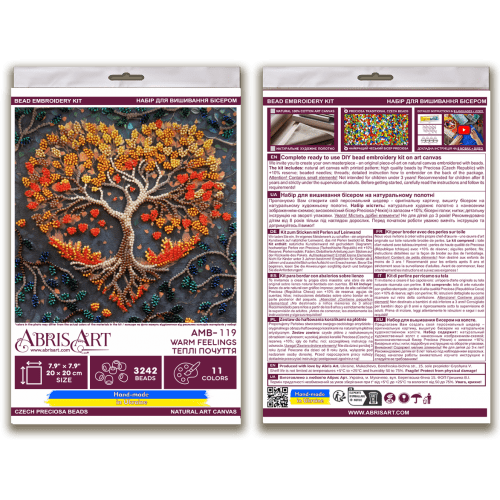 Mid-sized bead embroidery kit - Warm feelings