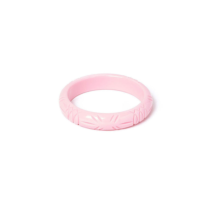 Midi Baby Pink Heavy Carve Bangle by Splendette image