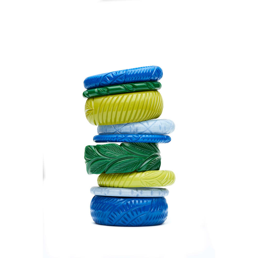 Midi Chartreuse Fakelite Medium Bangle by Splendette 2