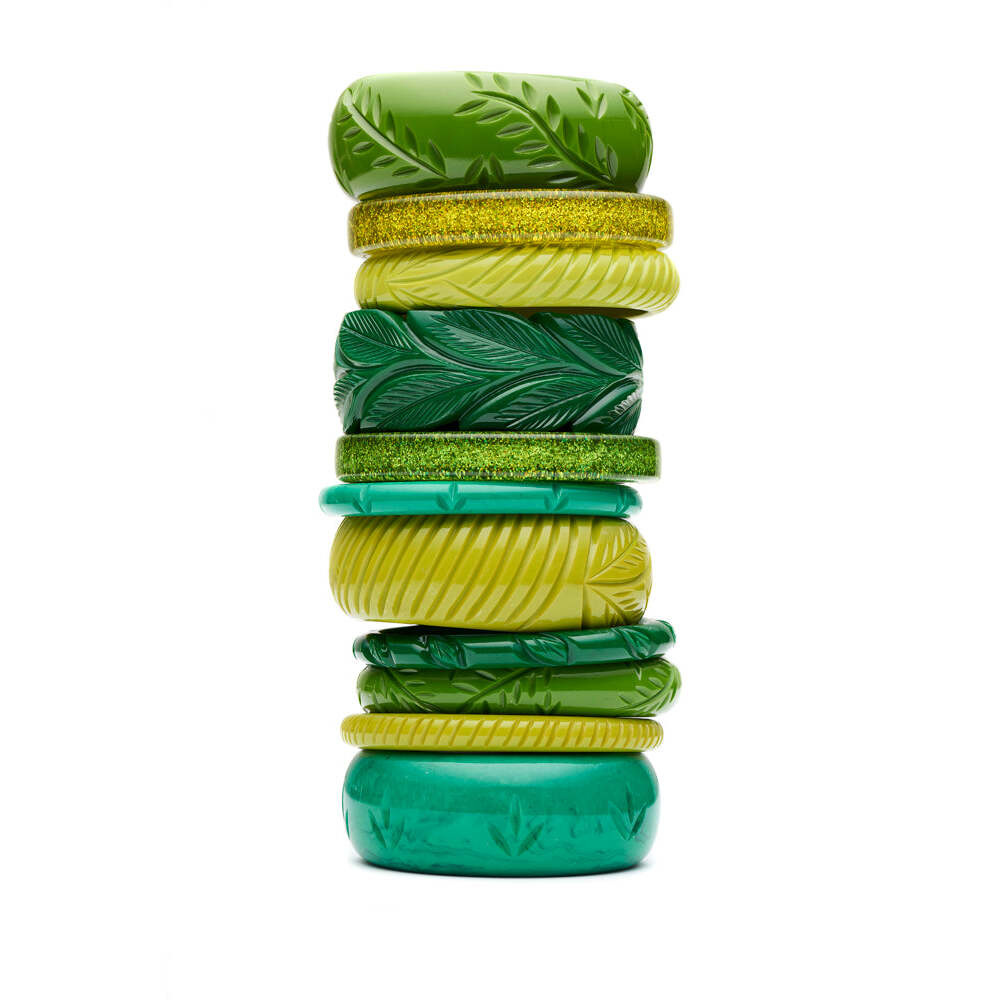 Midi Chartreuse Fakelite Medium Bangle by Splendette 3