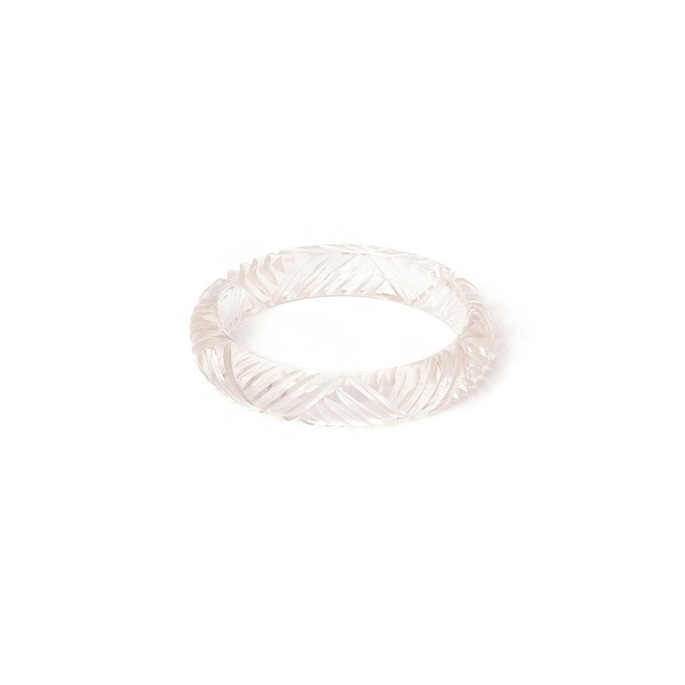 Midi Crystal Heavy Carve Bangle by Splendette image