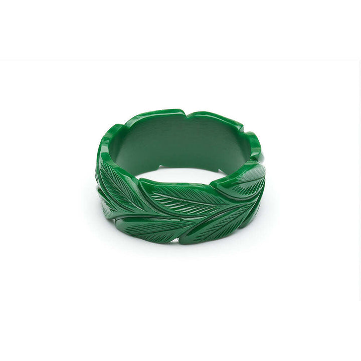 Midi Forest Heavy Carve Fakelite Medium Bangle by Splendette 2