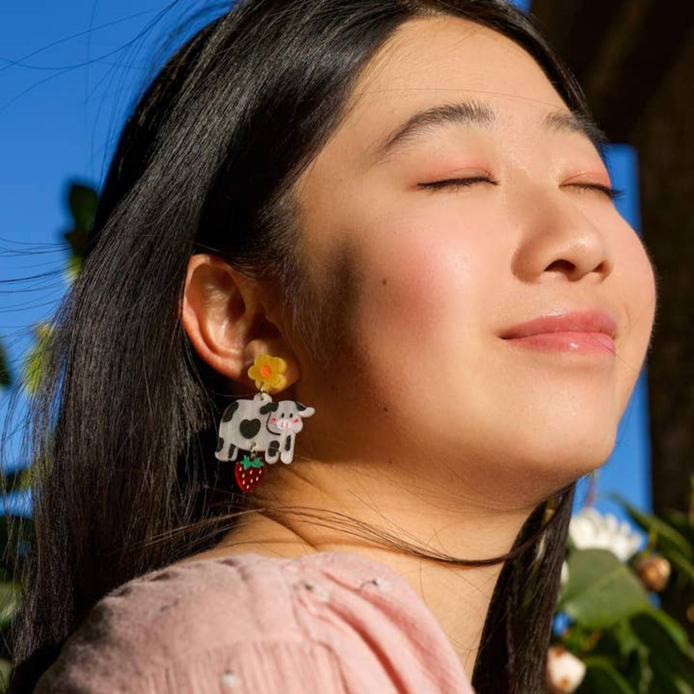Mildred the Cow Earrings 1