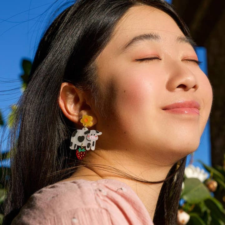 Mildred the Cow Earrings 1