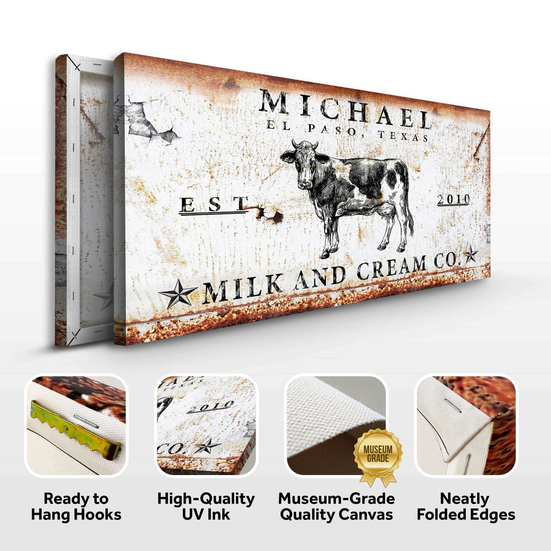 Milk And Cream Co Sign