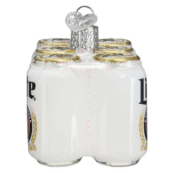 Old World Christmas Miller Lite Six Pack Blown Glass Ornament