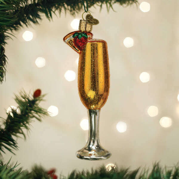 Old World Christmas Mimosa Blown Glass Ornament