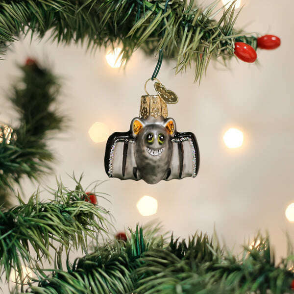 Old World Christmas Mini Bat Blown Glass Ornament