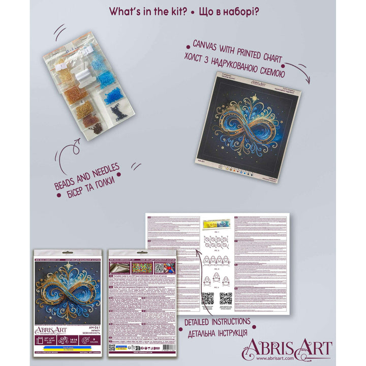 Mini Bead embroidery kit - Infinity AM-261