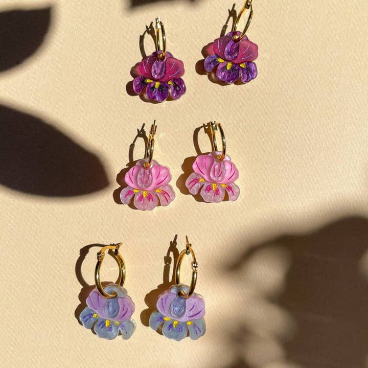 Mini Blue Iris Dangle 1