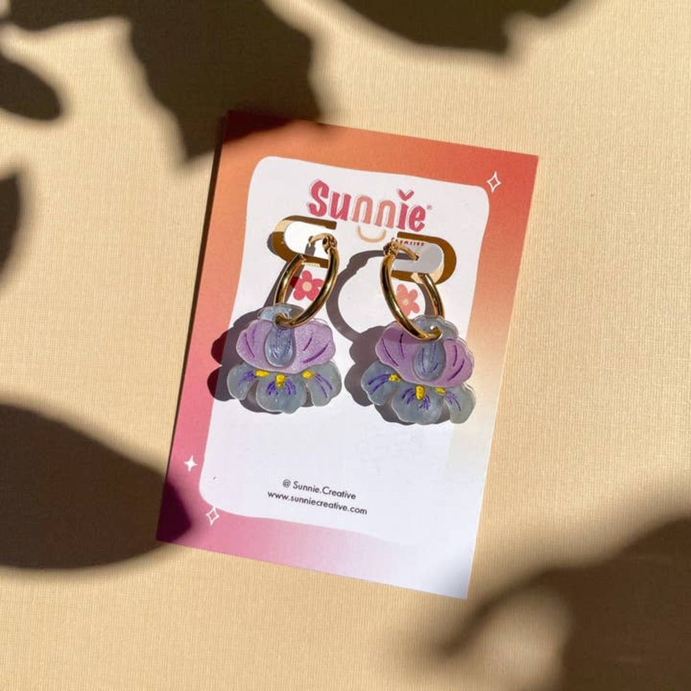 Mini Blue Iris Dangle 