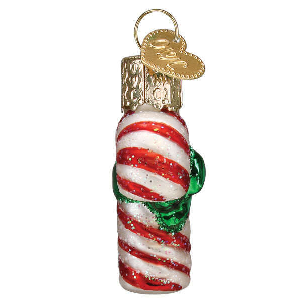Old World Christmas Mini Candy Cane Blown Glass Ornament
