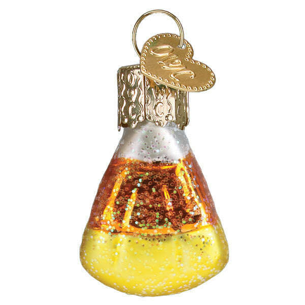 Old World Christmas Mini Candy Corn Blown Glass Ornament