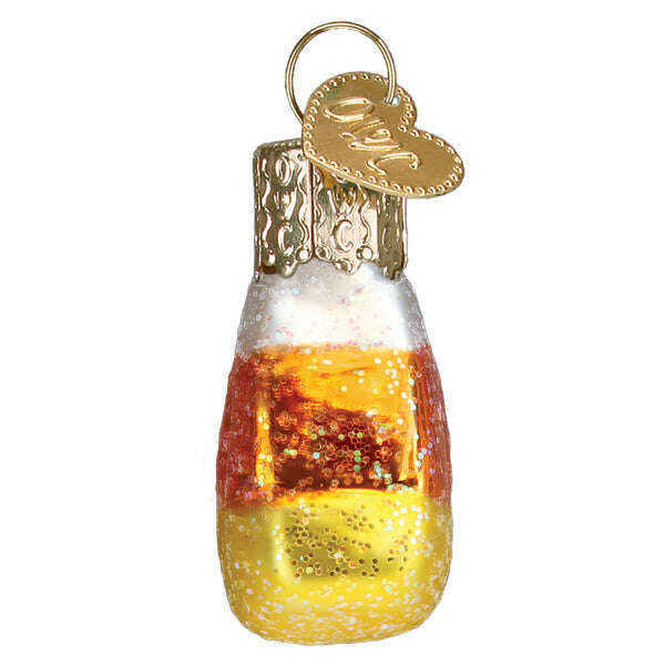 Old World Christmas Mini Candy Corn Blown Glass Ornament