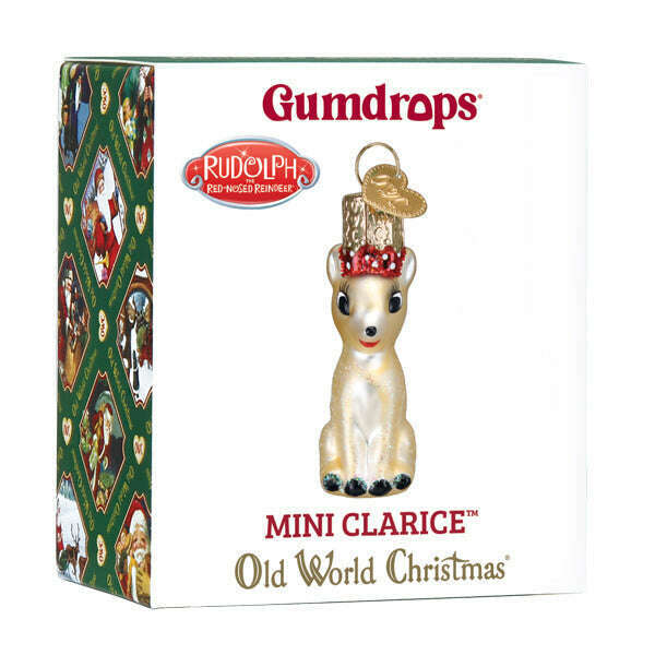 Old World Christmas Mini Clarice Blown Glass Ornament