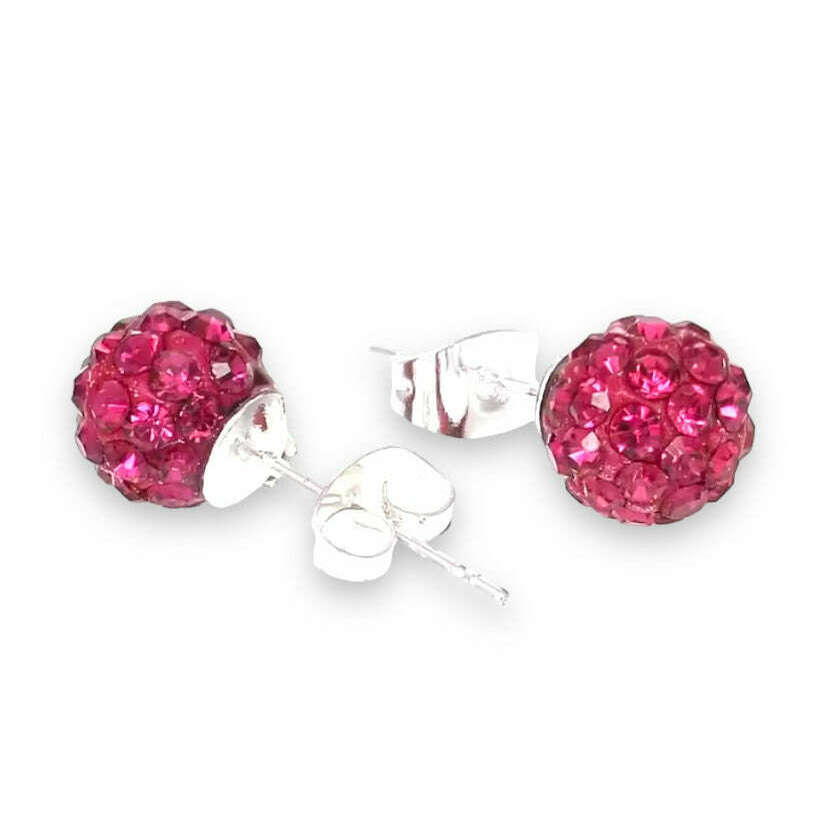 Mini Disco Ball Earrings pair showing full size