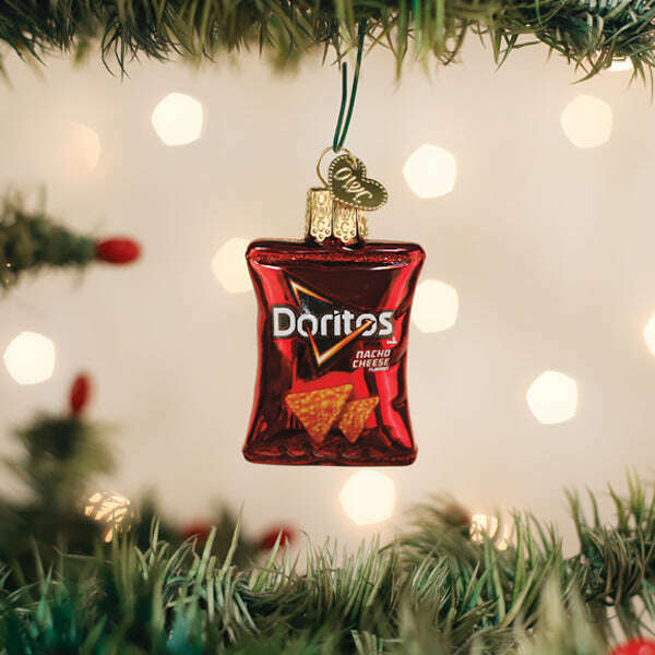 Old World Christmas Mini Doritos Nacho Cheese Blown Glass Ornament