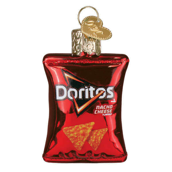 Old World Christmas Mini Doritos Nacho Cheese Blown Glass Ornament