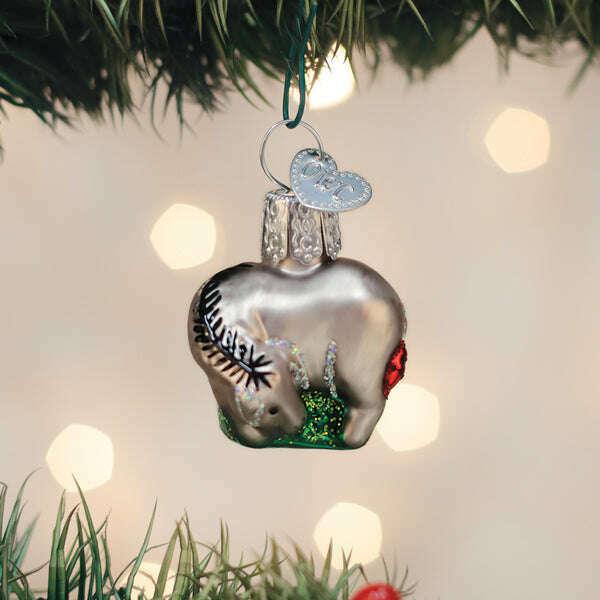 Old World Christmas Mini Eeyore Blown Glass Ornament