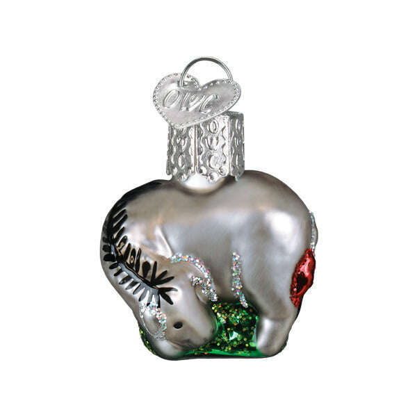 Old World Christmas Mini Eeyore Blown Glass Ornament