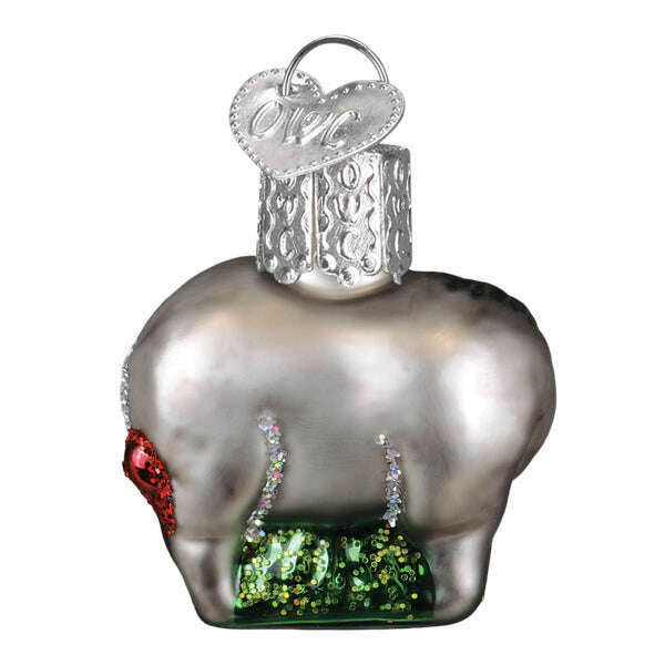 Old World Christmas Mini Eeyore Blown Glass Ornament