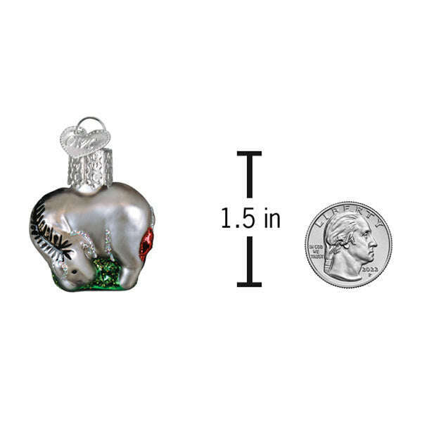 Old World Christmas Mini Eeyore Blown Glass Ornament