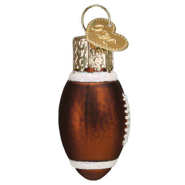Old World Christmas Mini Football Blown Glass Ornament