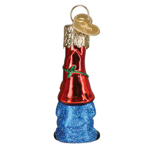 Old World Christmas Mini Garden Gnome Blown Glass Ornament
