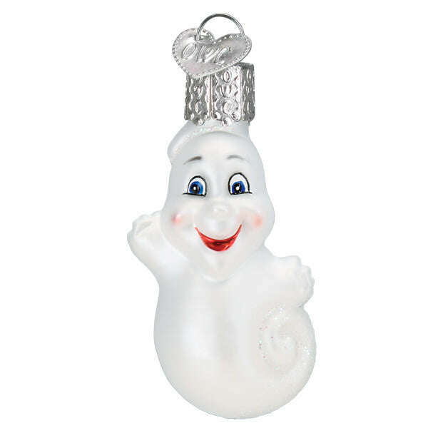 Old World Christmas Mini Ghost Blown Glass Ornament