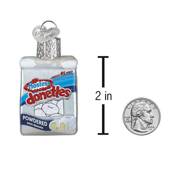 Old World Christmas Mini Hostess Donettes Blown Glass Ornament