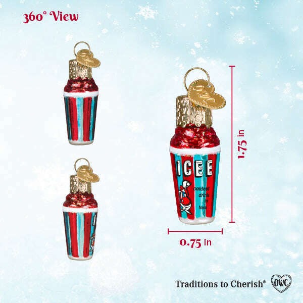 Old World Christmas Mini ICEE Blown Glass Ornament