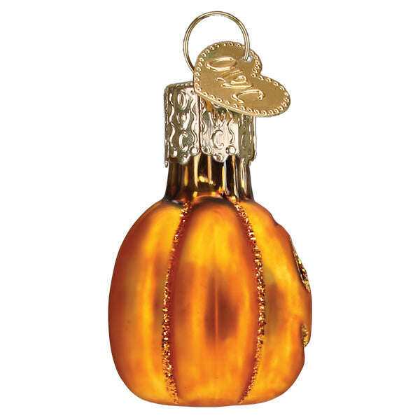 Old World Christmas Mini Jack O'Lantern Blown Glass Ornament