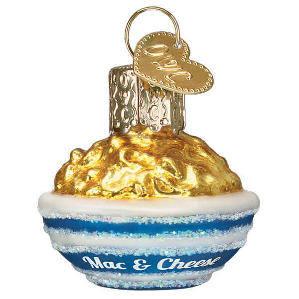 Old World Christmas Mini Mac & Cheese Blown Glass Ornament