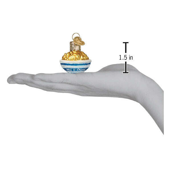 Old World Christmas Mini Mac & Cheese Blown Glass Ornament