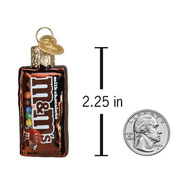 Old World Christmas Mini M&M's Bag Blown Glass Ornament