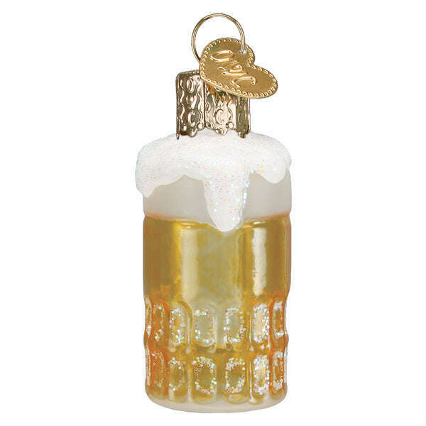 Old World Christmas Mini Mug of Beer Blown Glass Ornament