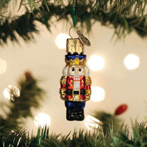 Old World Christmas Mini Nutcracker Soldier Blown Glass Ornament