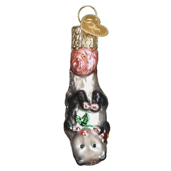 Old World Christmas Mini Opossum Blown Glass Ornament