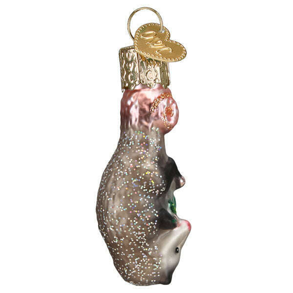 Old World Christmas Mini Opossum Blown Glass Ornament