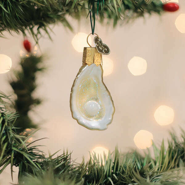 Old World Christmas Mini Oyster With Pearl Blown Glass Ornament