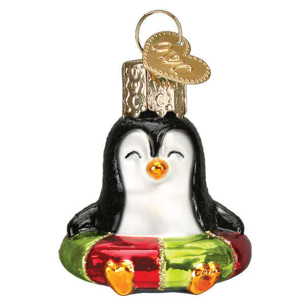 Old World Christmas Mini Penguin Blown Glass Ornament