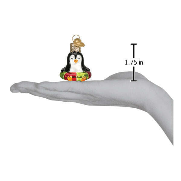 Old World Christmas Mini Penguin Blown Glass Ornament