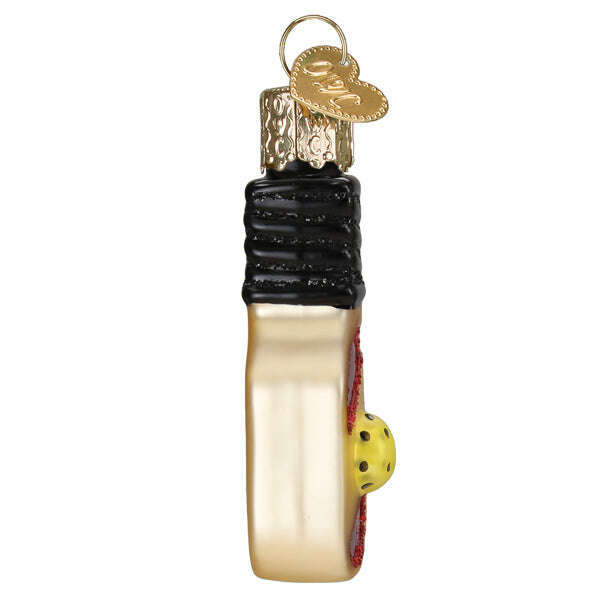 Old World Christmas Mini Pickleball Paddle Blown Glass Ornament